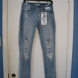 Rewash Jeans Size 5 NWT Skinny "Vintage Reunion Destroyed Distressed Denim